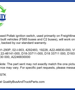 31-290P Pollak Ignition Switch Thomas Freightliner