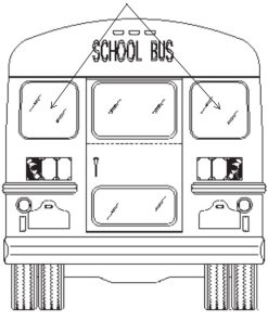 15026373 Rear Vision Glass & Seal Thomas Built Bus
